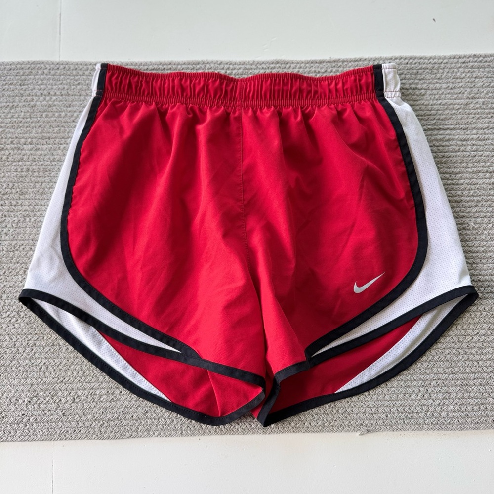 Nike Red Black White Dri Fit Running Shorts Size Small